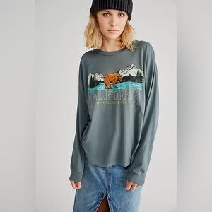 Daydreamer California Golden State Graphic Long Sleeve Stormy Sea Grey M